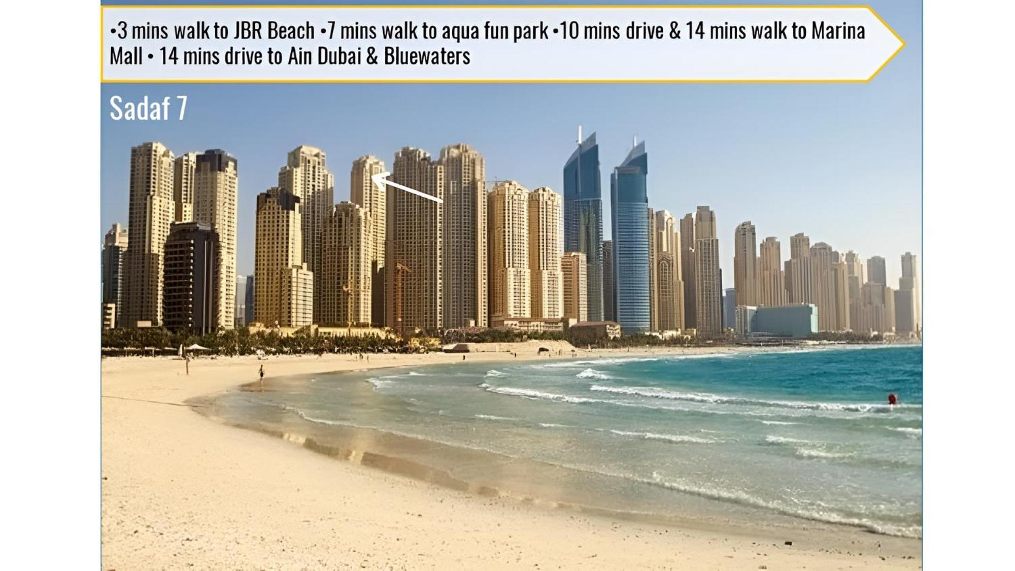 Spacious 2-bedroom Getaway In Jbr, Prime Location Appartement *